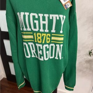 USCAPE Oregon Ducks Mighty 1876 Re-Sweater Sustainable Knit Pullover. Size XL